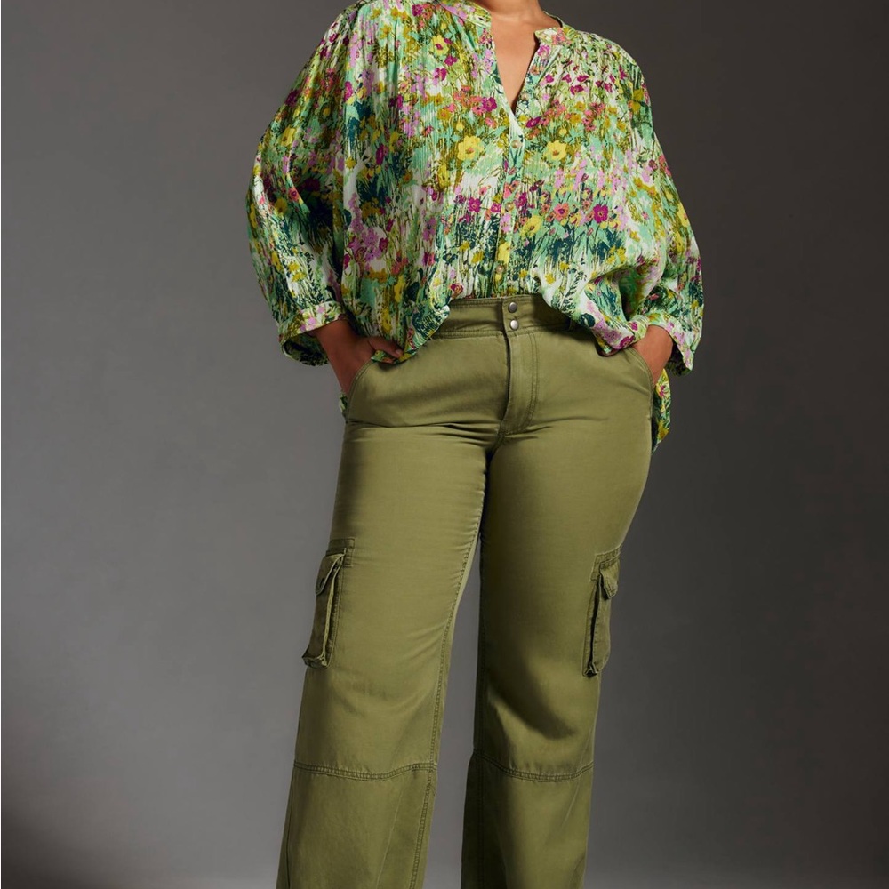 Anthropologie Pilcro the Sidney Batwing Blouse cotton 100%